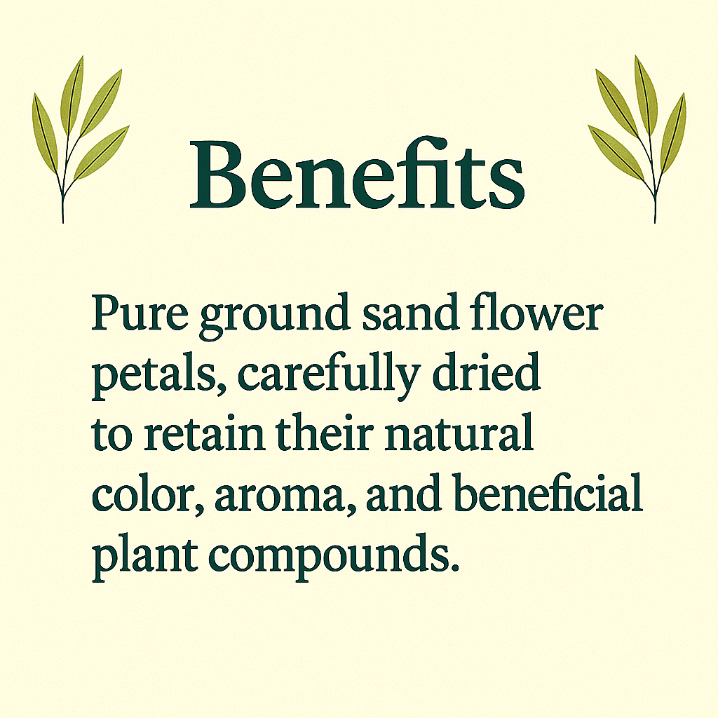 Organic Sand Flower Powder – 100% Natural, Vegan, Non-GMO, Herbal Superfood
