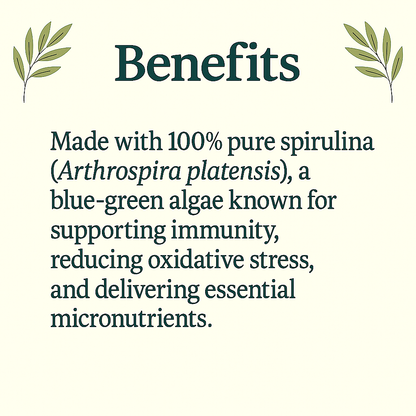 Spirulina Capsules | Natural Superfood Supplement | Arthrospira Platensis | Vegan, Non-GMO, Immune & Energy Support