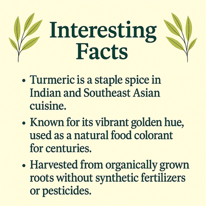 Organic Turmeric Powder – 100% Natural Ground Root, Vegan, Non-GMO, Golden Superfood